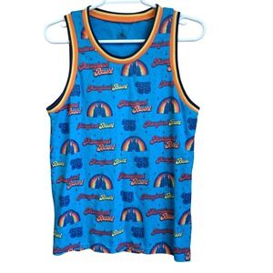 Disneyland Resort 55 Years Anniversary Tank Top Blue Rainbow Unisex Small EUC